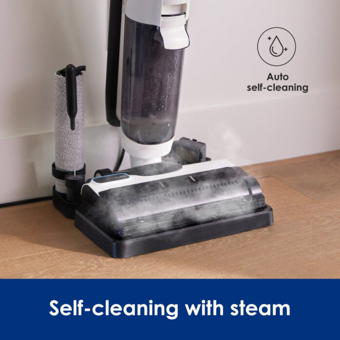 Automatyczny robot sprzątający z precyzyjną nawigacją laserową skutecznie odkurza i mopuje twarde powierzchnie