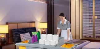 Wózki serwisowe do sprzątania: rodzaje, funkcje i parametry, które decydują o codziennej wydajności pracy plastikowy wozek do sprzatania hotelowych pokoi 1770654073
